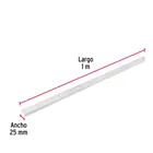 Cremallera doble blanca para ménsulas planas, 1m, FIERO 5