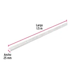 Cremallera doble blanca para ménsulas planas, 1.5m, FIERO 5