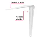 Ménsula de acero blanca 8 x 10', FIERO 3