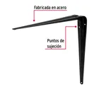 Ménsula de acero negra 12 x 14', FIERO 3