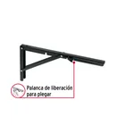 Ménsula plegable de acero negra 8' x 16', FIERO 2