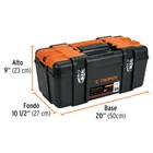 Caja para herramienta 20' compartimentos y broches metálicos 3
