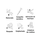 Espátula 2-1/2' de 6 usos, acero inoxidable, Comfort Grip 5