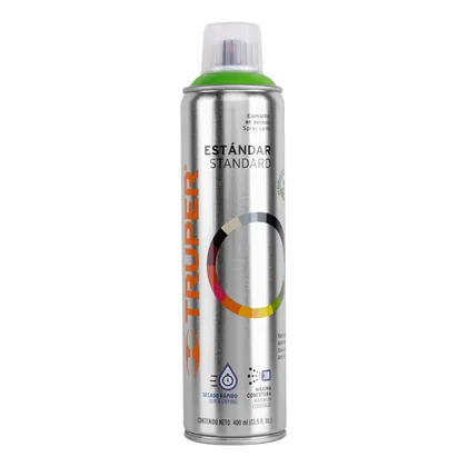 Pintura aerosol verde manzana, bote esbelto 400 ml, TRUPER
