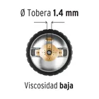 Pistola p/pintar gravedad HVLP vaso plástico, 1.4 mm, EXPERT 4