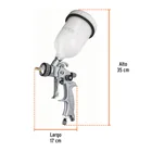 Pistola p/pintar gravedad HVLP vaso plástico, 1.4 mm, EXPERT 5