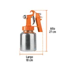 Pistola p/pintar baja presión, 1.5 mm, naranja, entrada inf 4