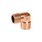 Codo 90° de cobre, rosca exterior 3/4', FOSET 1