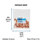 Conector de cobre, rosca exterior 3/4', FOSET 4
