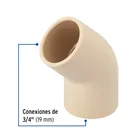 Codo 45° de CPVC de 3/4', FOSET 2