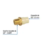 Adaptador macho de CPVC 1/2' con inserto y tuerca de latón 2