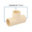 Tee sencilla de CPVC de 1', FOSET 2