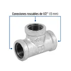 Tee sencilla 1/2' acero galvanizado, FOSET 2