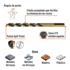 Broca HSS 1/4' Trugold para metal, TRUPER EXPERT 3
