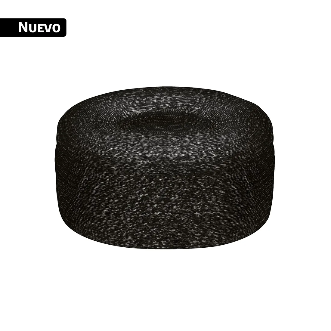 Piola de nylon paracord de 4mm, rollo, negro, 1kg, FIERO