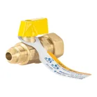 Válvula de control para gas, latón, 3/8' flare x 1/2' barril 3