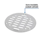 Rejilla de acero inoxidable 5', cierre con tornillos, FOSET 2
