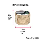 Piola de Sisal (henequén) de 6 mm x 15 m natural, FIERO 5