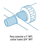 Multiconector polipropileno para tinaco, con válvula, FOSET 2