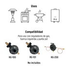 Cilindro portátil para gas LP, 2kg (4.5lb) FOSET 5