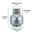 Cilindro portátil para gas LP, 6kg (13lb) FOSET 2