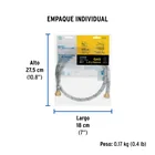 Manguera para gas, aluminio, 3/8' flare , 100 cm, FOSET 5