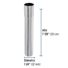 Extensión 20 cm latón cromado para contra de lavabo, 1-1/4' 3