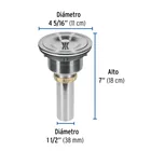 Contracanasta 3-1/2' inox, cuerpo profundo,con tapa, RIVIERA 3