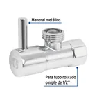 Llave angular 1/2',1/4 de vuelta, roscable, maneral palanca 2