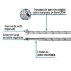 Manguera para monomando, acero inox, 1/2'x M10, 55 cm 2