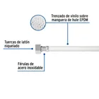 Manguera lavabo/fregadero, vinilo blanco, 1/2' x 1/2', 40 cm 2