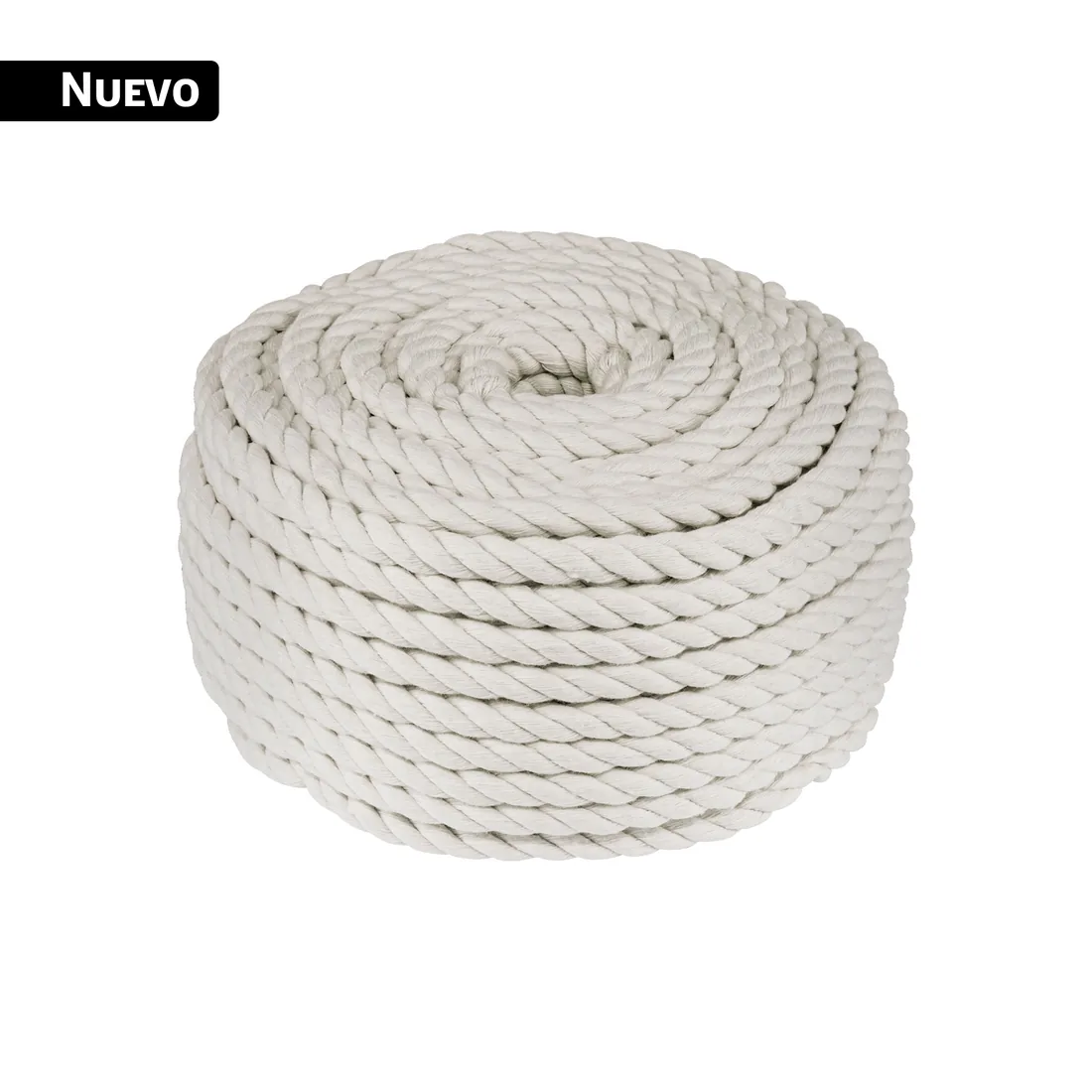 Piola de algodón de 8 mm, rollo, natural, 1 kg, FIERO