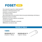 Tubo de 1/2' CPVC hidráulico RD 13.5, 3m, 0.3kg, FOSET 4