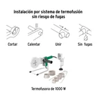 Tubo de 20mm (1/2') PPR hidráulico, 4m, 0.5kg, FOSET 4