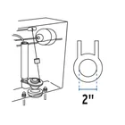 Sapo 2' para WC, PVC transparente, cadena inoxidable, FOSET 3