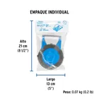 Sapo 3' para WC, PVC azul, cadena plástica, FOSET BASIC 6
