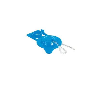 Sapo 2' para WC, PVC azul, cadena plástica, FOSET BASIC