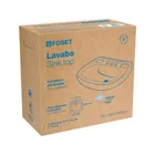 Lavabo de porcelana con rebosadero, blanco, FOSET 4