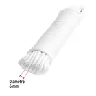Piola de poliéster diamante de 6mmx15m blanca, madeja, FIERO 3
