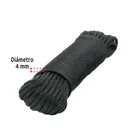 Piola de nylon paracord de 4mm x 15m negro, madeja, FIERO 3