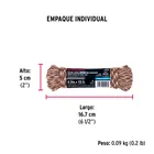 Piola de nylon paracord de 4mm x 15m camo, madeja, FIERO 5