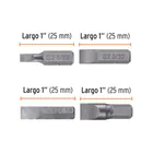 Estuche con 6 puntas planas combinadas largo 1', EXPERT 3