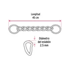 Collar de entrenamiento para perro, 45 cm, eslabón 2.5 mm 4