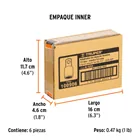 Adaptador de impacto 1/2' (H) x 3/8' (M), TRUPER 6