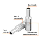 Dado largo de 1/4', 6 puntas, cuadro 3/8', TRUPER 2