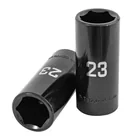 Dado largo impacto de 23 mm, 6 puntas, cuadro 1/2', TRUPER 1