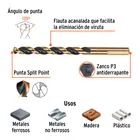 Broca HSS 5/16' Trugold para metal, TRUPER EXPERT 3