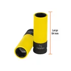 Dado largo impacto prot. plást. 3/4', 6 puntas, cuadro 1/2' 3