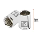 Dado de 14 mm, 12 puntas, cuadro 1/4', TRUPER 3