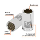 Dado de 3/8', 12 puntas, cuadro 1/4', TRUPER 2